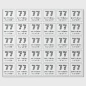 Papier Cadeau 77ème anniversaire : Art Déco Style inspiré "77" + (Plat)