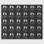 Papier Cadeau 78e anniversaire - Art Déco Inspiré Look "78", Nom (Plat)