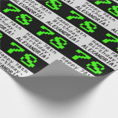 Papier Cadeau 78e anniversaire - Nerdy / Geeky Style "78" et nom (Coin)