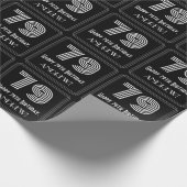 Papier Cadeau 79e anniversaire : Art Déco Inspiré Look "79" avec (Coin)