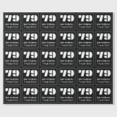 Papier Cadeau 79e anniversaire : Art Déco Inspiré Look "79" & No (Plat)