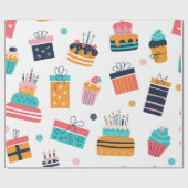 Papier Cadeau 7- motif papier d'emballage d'anniversaire (Plat)