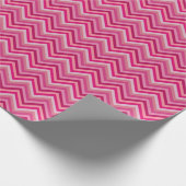 Papier Cadeau 7 Tailles rose Zig Zag (Coin)