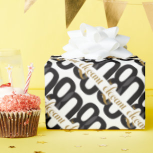 Papier Cadeau 80 et élégant 80e anniversaire Black Gold