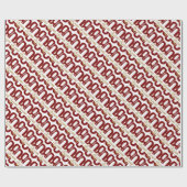 Papier Cadeau 80 et élégant 80e anniversaire Ruby Red Gift (Plat)