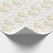 Papier Cadeau 80 et fabuleux Moderne 80e anniversaire (Coin)