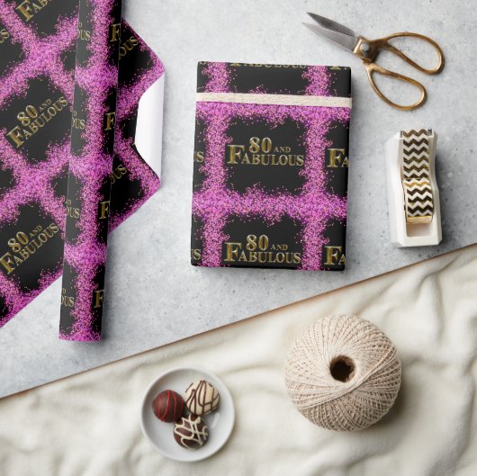 Papier Cadeau 80e anniversaire (Artisanat)