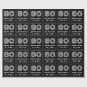 Papier Cadeau 80e anniversaire : Art Déco Inspiré Look "80" avec (Plat)