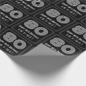 Papier Cadeau 80e anniversaire : Art Déco Inspiré Look "80" avec (Coin)