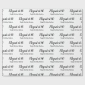 Papier Cadeau 80e anniversaire Elégant à 80 Personnaliser (Plat)