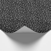 Papier Cadeau 80e anniversaire Noir/Blanc Motif (S) (Coin)