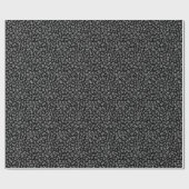 Papier Cadeau 80e anniversaire Noir/Blanc Motif (S) (Plat)