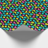 Papier Cadeau 80's/90's Retro Black and Neon Motif (Coin)