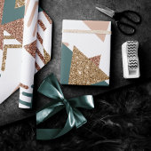 Papier Cadeau 80s rétro Abstrait | les années 70 Palette Vert et