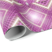 Papier Cadeau 80s Rétro : Arrière - plan 3D Sci-Fi. (Coin rond)