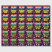 Papier Cadeau 80th Birthday: Loving Hearts Pattern, Rainbow # 80 (Plat)