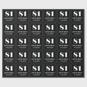 Papier Cadeau 81e anniversaire - Art Déco Inspiré Look "81", Nom