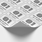 Papier Cadeau 81e anniversaire : Art Déco Style inspiré "81" + N (Coin)