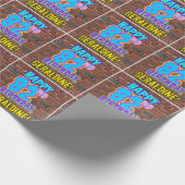 Papier Cadeau 82e anniversaire : Amusant, Graffiti urbain inspir (Coin)