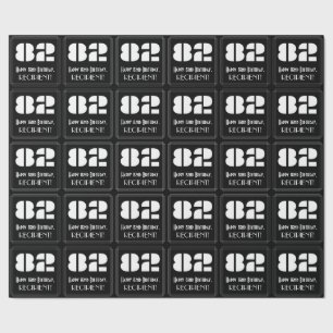 Papier Cadeau 82e anniversaire : Art Déco Inspiré Look "82" & No