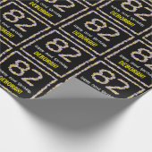 Papier Cadeau 82e anniversaire : Floral Flowers Numéro, Nom pers (Coin)