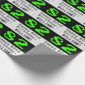 Papier Cadeau 82e anniversaire - Nerdy / Geeky Style "82" et nom (Coin)