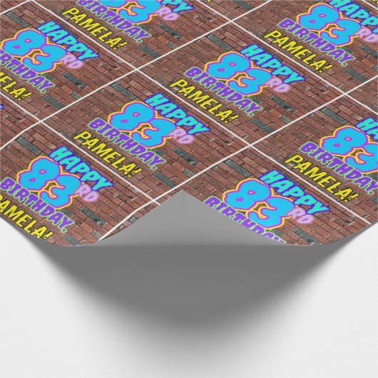 Papier Cadeau 83e anniversaire : Amusant, Graffiti urbain inspir (Coin)