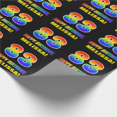 Papier Cadeau 83e anniversaire : Bold, amusant, simple, arc-en-c (Coin)