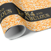 Papier Cadeau 84e anniversaire  (Coin rond)