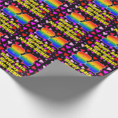 Papier Cadeau 84th Birthday: Loving Hearts Pattern, Rainbow # 84 (Coin)