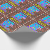 Papier Cadeau 85e anniversaire : Amusant, Graffiti urbain inspir (Coin)