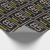 Papier Cadeau 85e anniversaire : Floral Flowers Numéro, Nom pers (Coin)