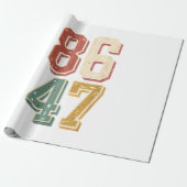 Papier Cadeau 8647 rétro 86 47 (Déroulé)
