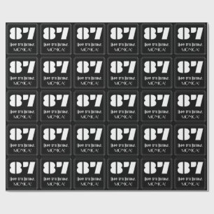 Papier Cadeau 87e anniversaire : Art Déco Inspiré Look "87" & No