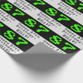 Papier Cadeau 87e anniversaire - Nerdy / Geeky Style "87" et nom (Coin)