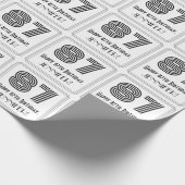 Papier Cadeau 87ème anniversaire : Art Déco Style inspiré "87" + (Coin)