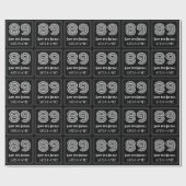 Papier Cadeau 89e anniversaire : Art Déco Inspiré Look "89" avec (Plat)