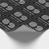 Papier Cadeau 89e anniversaire : Art Déco Inspiré Look "89" avec (Coin)