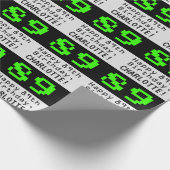 Papier Cadeau 89e anniversaire - Nerdy / Geeky Style "89" et nom (Coin)