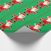 Papier Cadeau 8 bit le père noël (Coin)