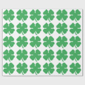Papier Cadeau 8 bits Pixel Lucky Four Leaf Clocher (Plat)