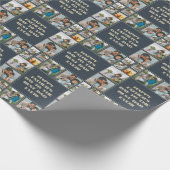 Papier Cadeau 8 Photo Collage Sentiment Fête des pères Anniversa (Coin)