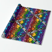 Papier Cadeau 8 traits Rainbow Queer Ally Pride Squiggle (Déroulé)