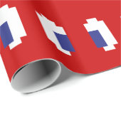 Papier Cadeau 8 yeux de Manga de pixel de bit (Coin rond)