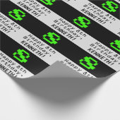 Papier Cadeau 8e anniversaire - Nerdy / Geeky Style "8" et nom (Coin)