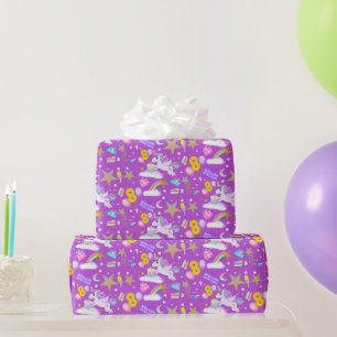 Papier Cadeau 8e anniversaire Unicorn Motif blanc