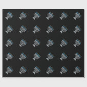 Papier Cadeau 8e nuit d'Hanoukka Parties scintillant papier enve (Plat)