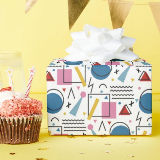 Papier Cadeau 90s Formes géométriques (Fête d'anniversaire)