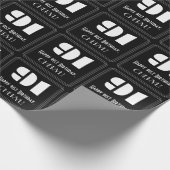 Papier Cadeau 91e anniversaire : Art Déco Inspiré Look "91" & No (Coin)