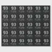 Papier Cadeau 93e anniversaire : Art Déco Inspiré Look "93" avec (Plat)